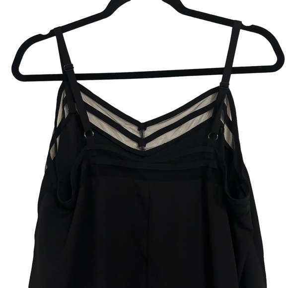TORRID Black Georgette Mesh Inset Cami Top 00 (M/L 10) - Picture 8 of 10